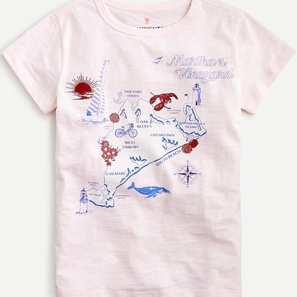Crewcuts Girls' nautical graphic T-shirt size L